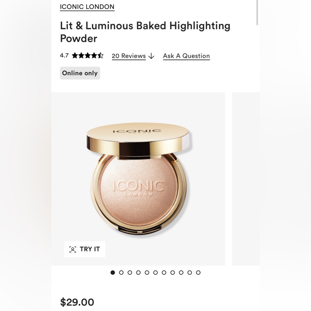 Iconic London Lit and Luminous Baked Highlighter